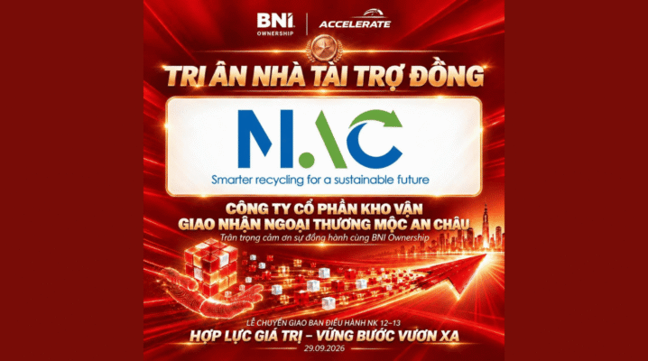 TRI ÂN NHÀ TÀI TRỢ ĐỒNG - CÔNG TY CỔ PHẦN KHO VẬN GIAO NHẬN NGOẠI THƯƠNG MỘC AN CHÂU